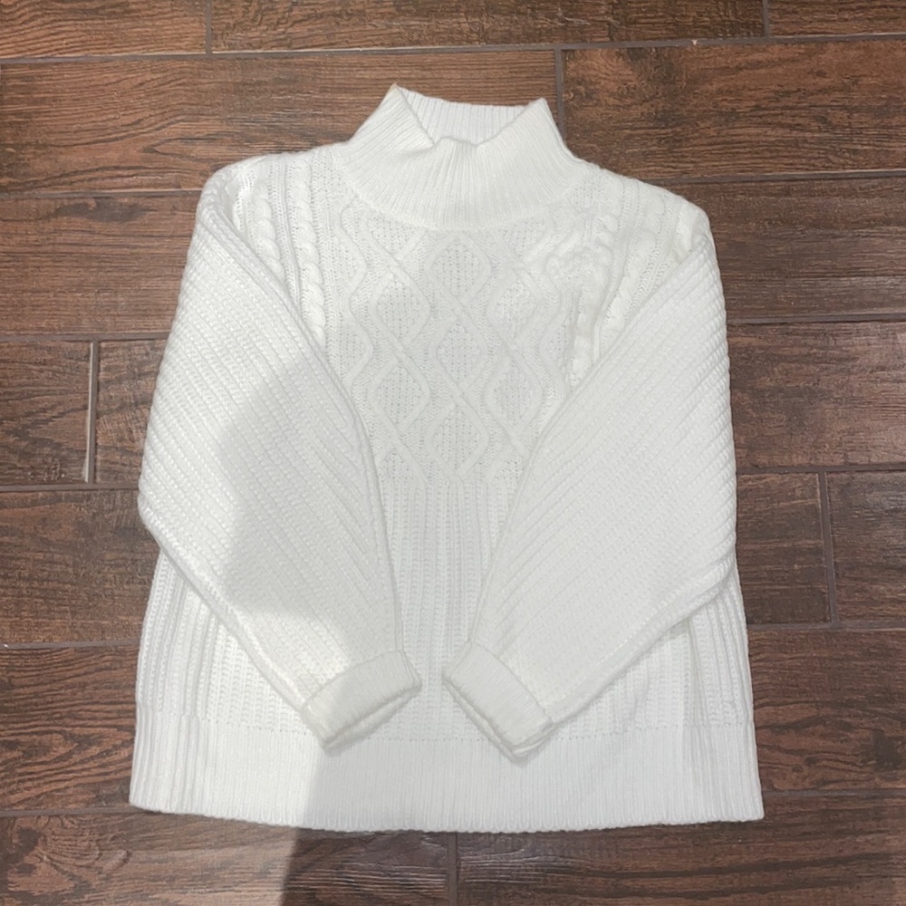 white sweater